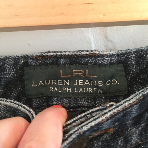 Lauren Ralph Lauren Vintage 90s Y2K Denim Pencil Skirt Dark wash Pockets 6 - Picture 4 of 9